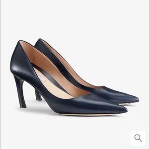MM Lafleur Navy Ginger Leather Heels